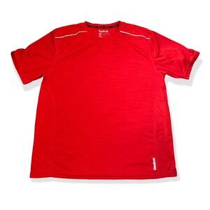 Reebok Athletic Performance Shirt Play Dry Shirt - Men's 2XL- Red Short Sleeve